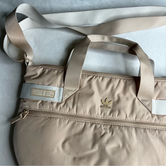 Adidas Puffer Shopper Tote in Beige and Tan - Picture 4 of 11